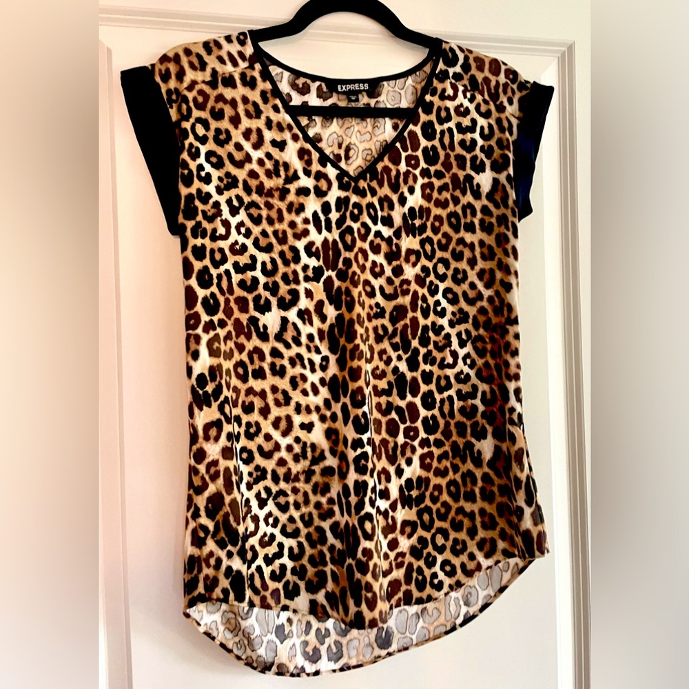 Express Cheetah Animal Print Top - Spandex XS